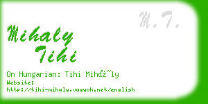 mihaly tihi business card